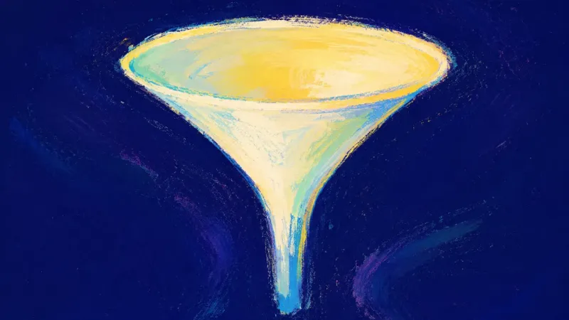A restored funnel with a clean open passage, representing calm boundaries and clarity gained by one