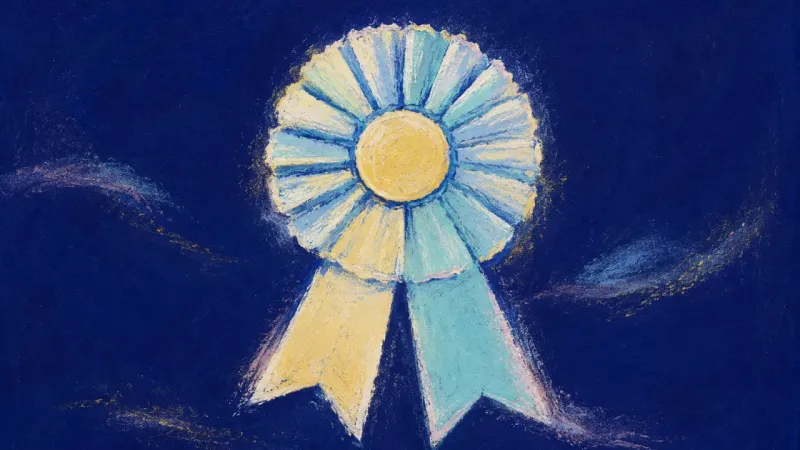 Private Worth A restored rosette with open, balanced folds, representing self-worth reclaimed from comparison and