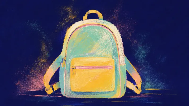 A restored backpack with relaxed straps and balanced compartments, representing clear limits and ste