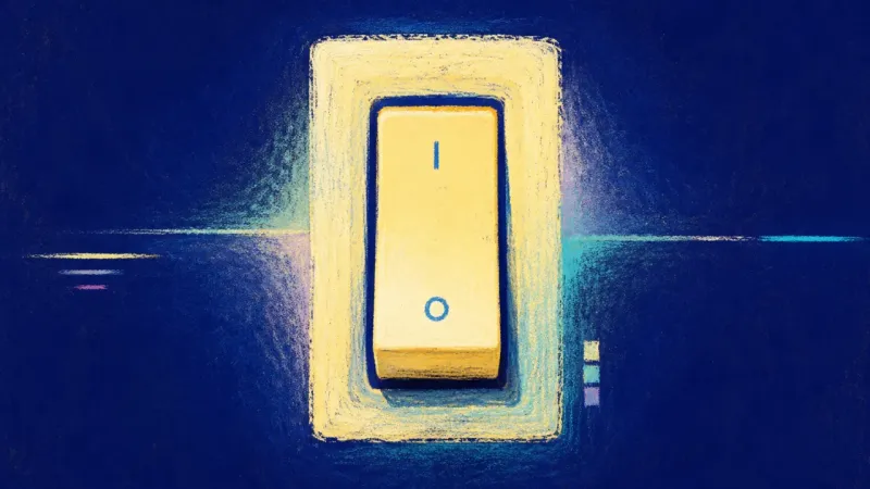 Settled Click An abstract visual of decision clarity, where a once-divided choice settles into balance, commitment