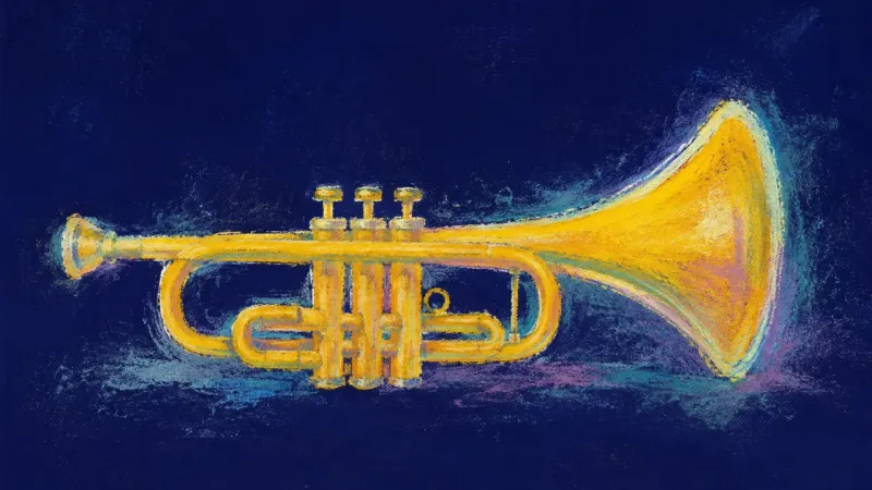 Clear Signal A restored trumpet in a clear open form, representing boundary-led choice, steadier self-trust, and