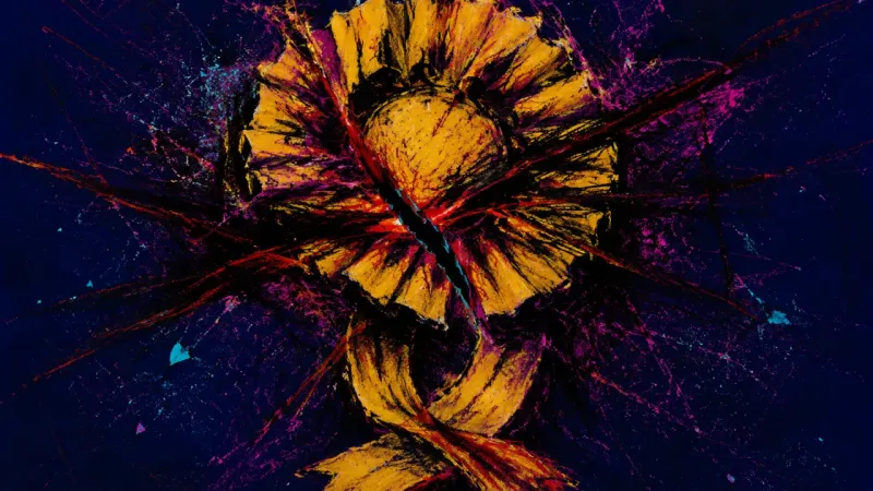 Rosette on Trial A rosette crushed into a tangled shape, representing shame spirals, self-judgment, and pressure to