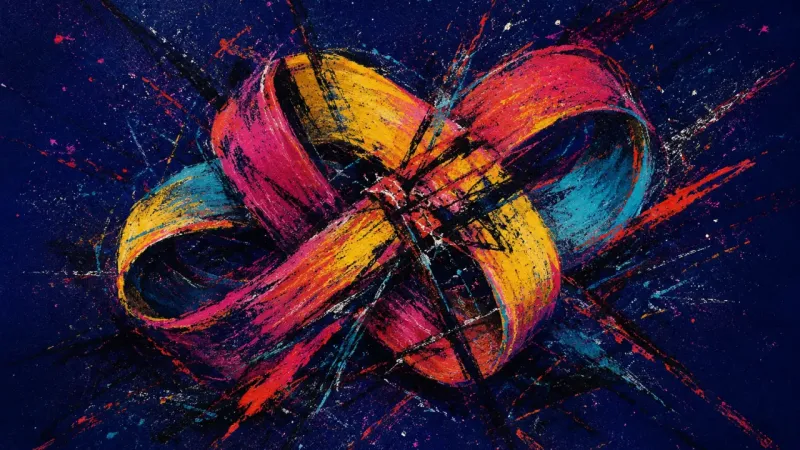 Deadline Knot An abstract representation of deadline-driven exclusivity pressure, where overthinking and self-doub