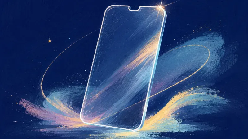 Surface Restored A restored screen protector with a clean uninterrupted outline, representing direct repair, clearer