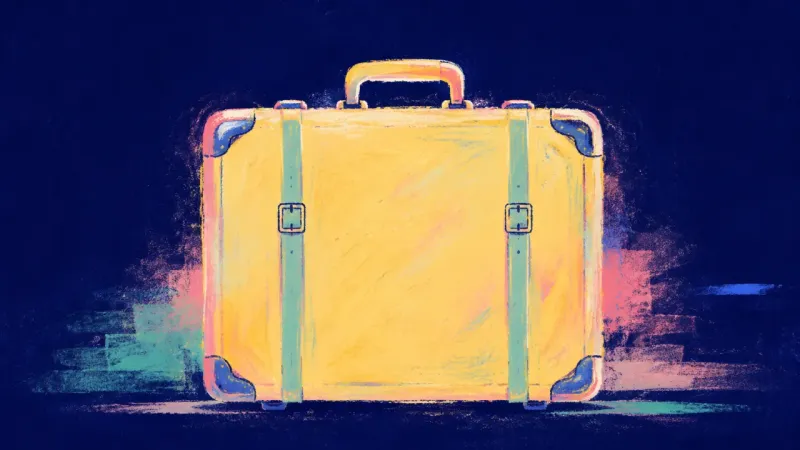 Owned Direction A restored suitcase with balanced contours, representing a values-based choice and a calmer sense of