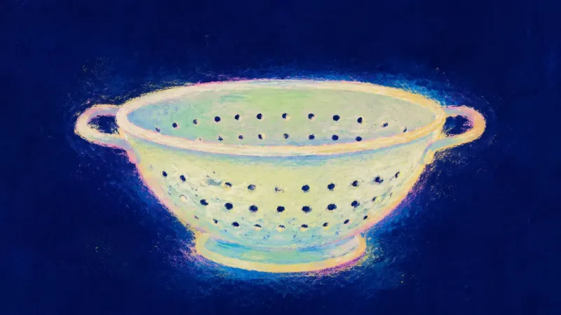 Usable Truth A restored colander with open orderly perforations, representing clear upward feedback, steadier bou