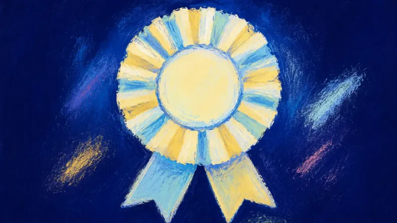 Quiet Distinction A restored rosette with open, even pleats, representing success received with self-trust, balance,