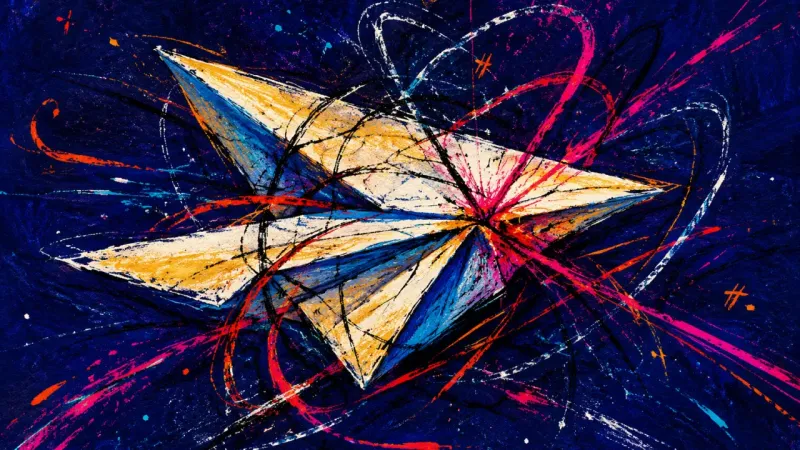 An abstract image of post-send perfectionism, showing a message trapped in dread, over-checking, and
