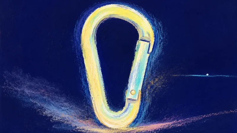 Aligned Gate A restored carabiner with an aligned gate, representing a values-based loan decision, accepted trade
