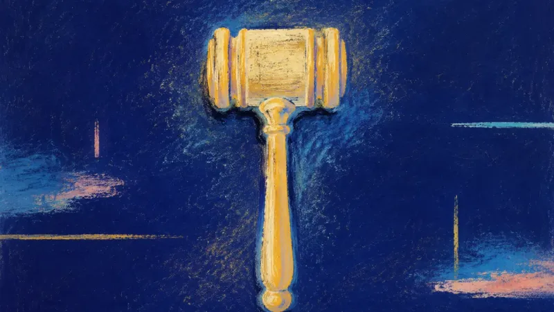 Owned Authority An abstract view of a gavel restored to balanced alignment, expressing clear boundaries, adult stead