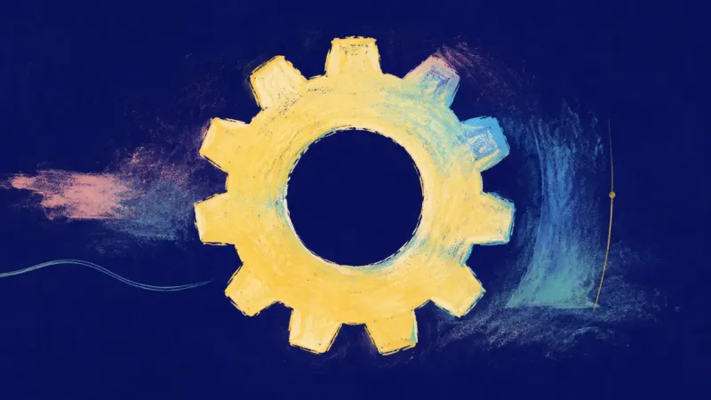 Recovered Motion A restored gear with open spacing and clean alignment, representing self-trust rebuilt through small