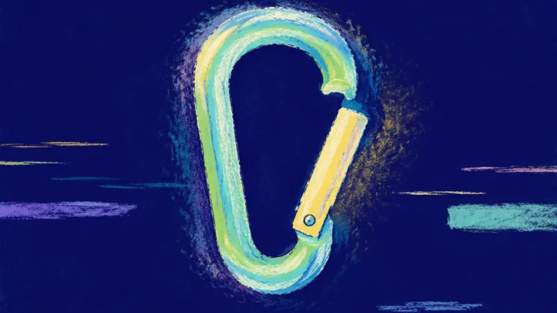 Open Capacity A restored carabiner with open space around its gate, symbolizing healthy limits, visible priorities