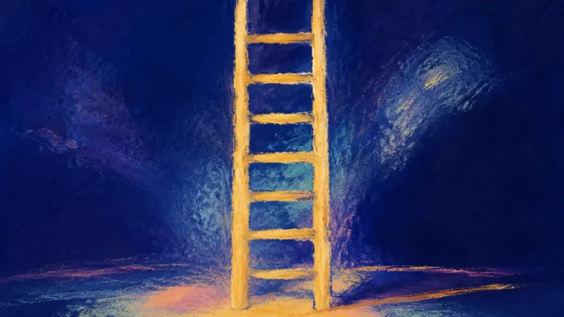 A visual metaphor for burnout recovery, where effort and rest settle into a steadier rhythm with a