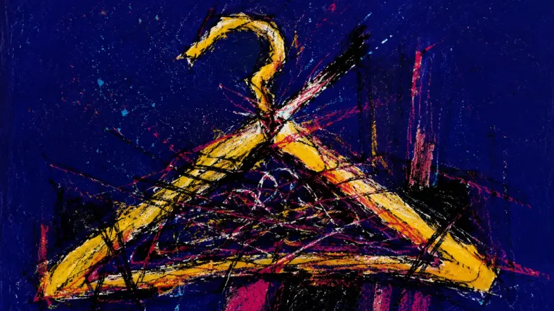 Bent Into Proof An abstract image of a laundry-triggered shame spiral, where a basic care task becomes mental overlo