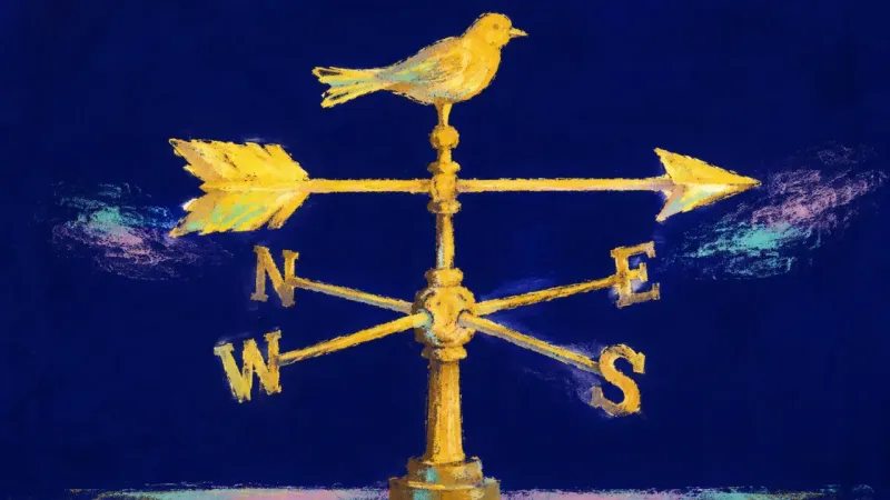Recovered Bearing A restored weathervane in open order, symbolizing calm ownership, clear recommendations, and conf