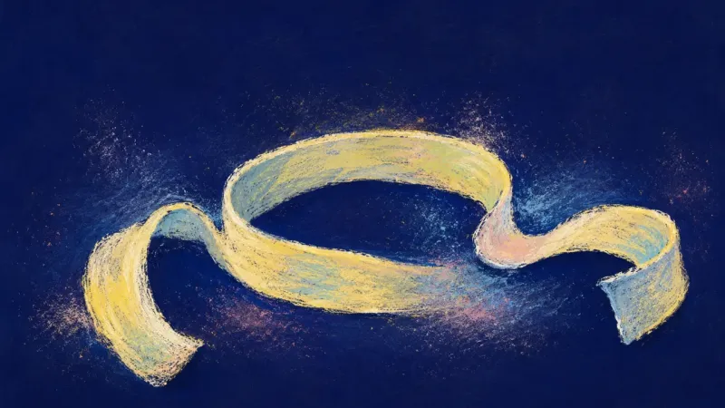 Untied Resolve An abstract image of dating uncertainty resolving, where a blindfold opens into order and clear