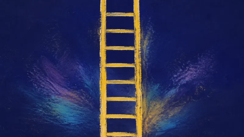 A restored ladder with even spacing and clear structure, representing grounded curiosity, shared the