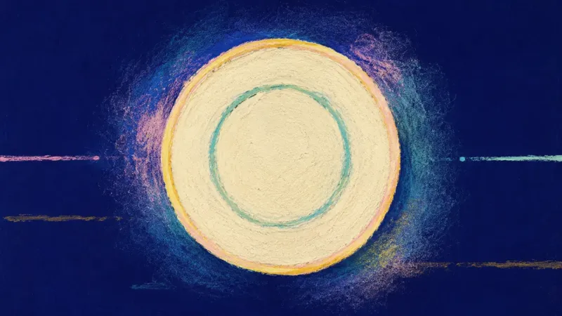Circle Restored An abstract representation of a no-drink boundary held with calm clarity, where self-respect