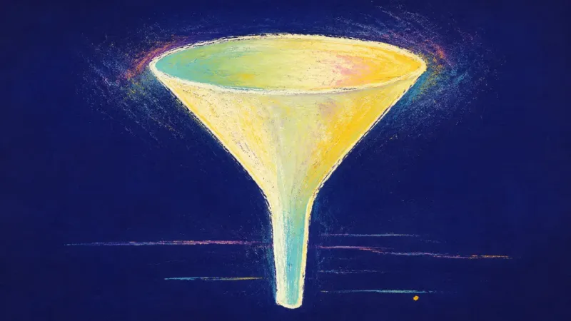 A restored funnel with an open passage, expressing direct communication, steadier boundaries, andive
