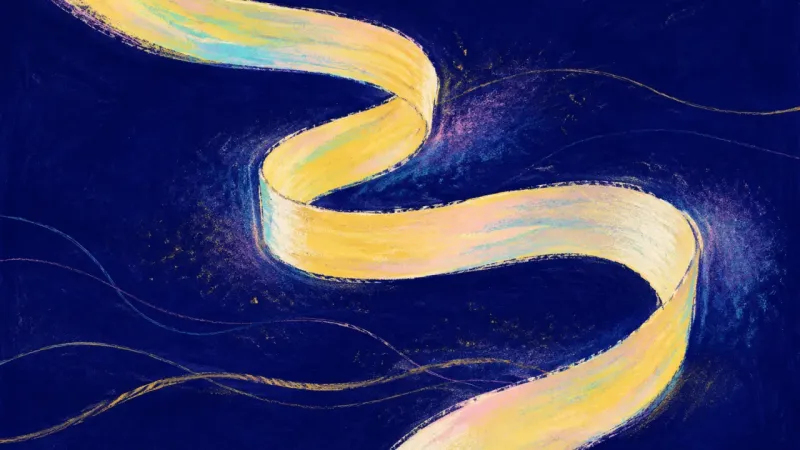 Restored Line An abstract ribbon restored to a clean, balanced curve, symbolizing calm authority and a respectful,