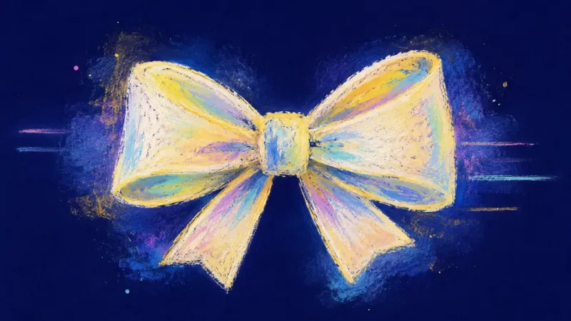 Unknotted Grace A gift bow restored to balanced form, representing safe receiving, clear boundaries, and mutual care