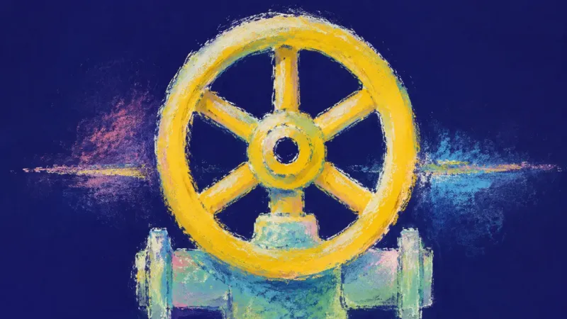 A valve restored to balanced control and order, expressing boundaries that protect focus, sleep, and