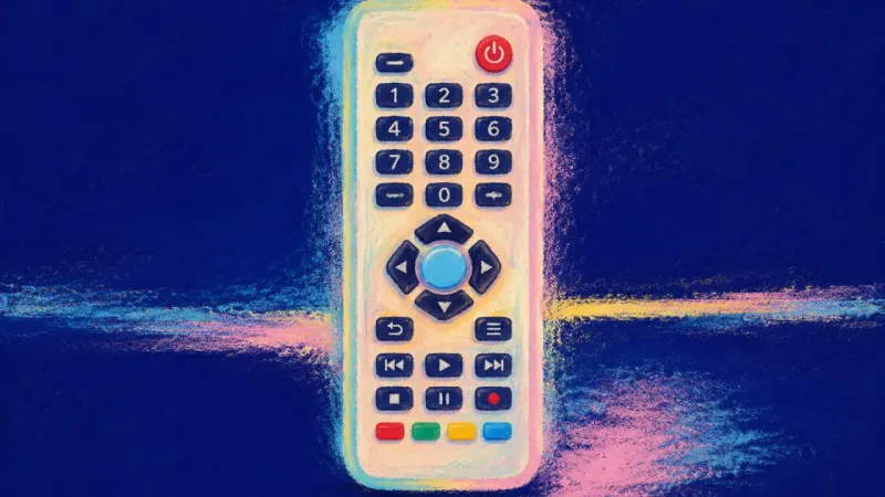 A restored remote control in clean order, representing intentional rest, manageable transitions, and