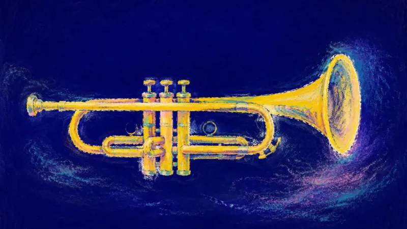 Open Register A trumpet restored to an open, balanced shape, representing warm self-expression, self-trust, and�