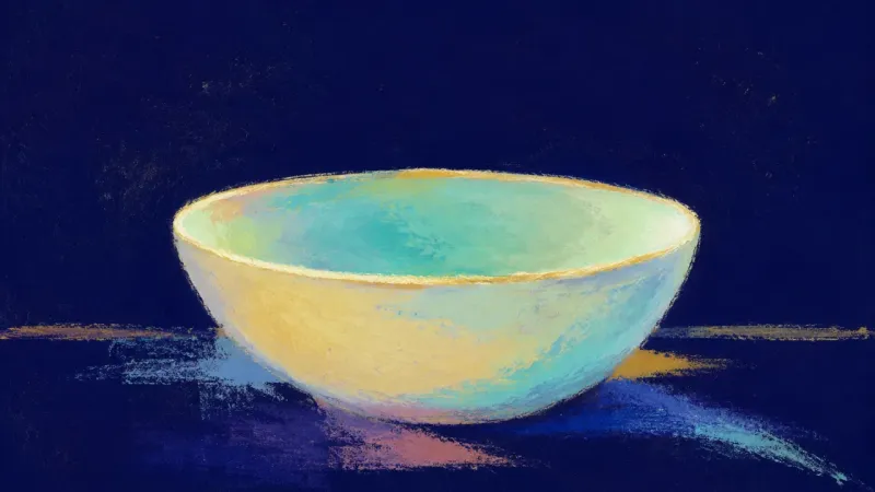 Steady Vessel A restored bowl with clean curves, symbolizing steadiness, boundaries, and self-trust after stepping