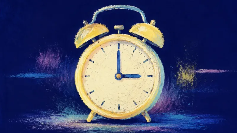 A restored alarm clock with clean contours, representing restful boundaries, steady self-trust, and
