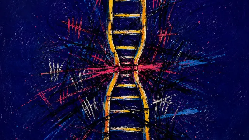 Crushed Rungs A warped ladder bound by dense marks, expressing choice paralysis and the pressure to optimize every