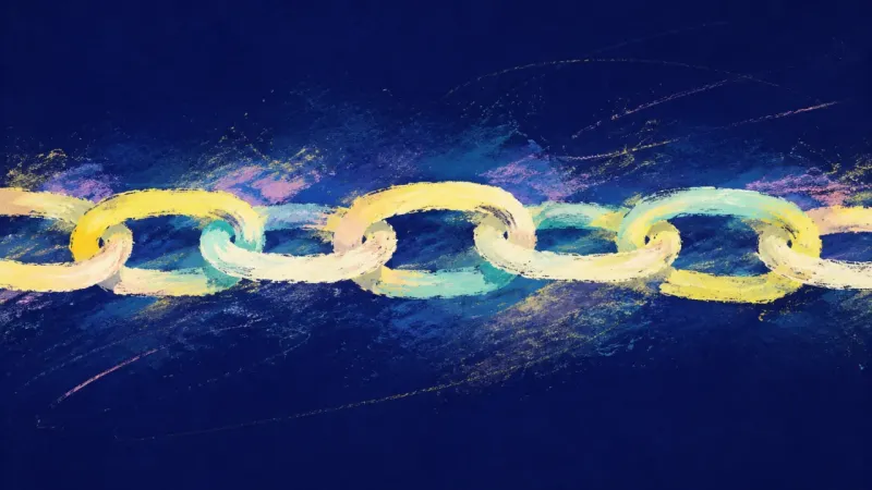 Links in Order A restored chain with evenly spaced links, expressing fair boundaries, clean closure, and steadier t