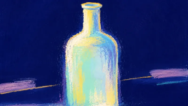 Held Shape A bottle restored to a balanced outline, representing private boundaries, self-trust, and steadier c