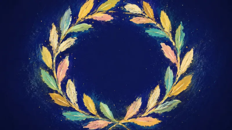 Private Laurel A restored wreath in balanced order, representing quiet self-recognition that can receive praisery