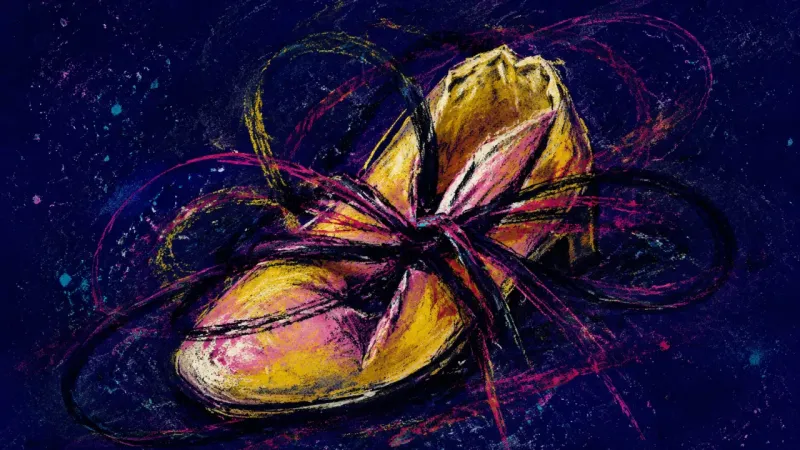Crushed Threshold A distorted slipper trapped in chaotic marks, symbolizing morning anxiety, delay, and the loss of