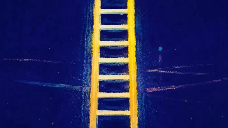 Restored Rhythm A straight ladder with even rungs and restored order, expressing steadier attention, self-trust, and