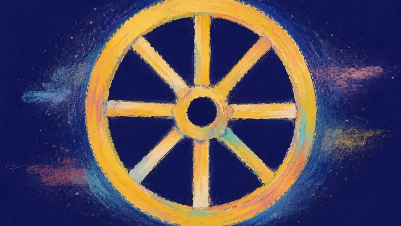 Steady Rotation A restored wheel with balanced spokes, symbolizing a values-based decision, clear boundaries, andcal