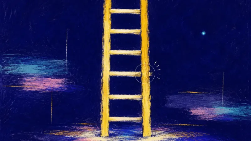 A restored ladder with even spacing and clear order, symbolizing a calm bootcamp decision built on