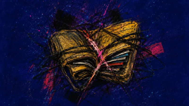 A warped wallet bound into disorder, representing money shame, self-judgment, withdrawal, and comp