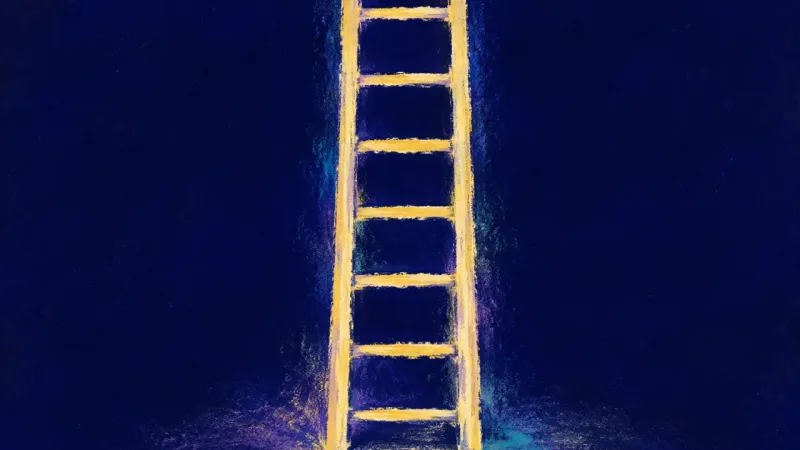 Steady Ascent A restored ladder with even rungs and balanced spacing, representing a clear decision supported by p