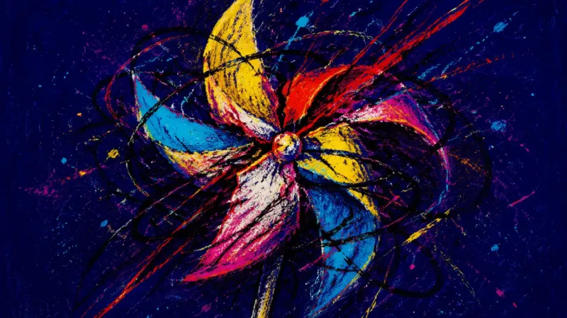 Locked Spin A distorted pinwheel trapped in a dense snarl, expressing rejection sensitivity and the pressu