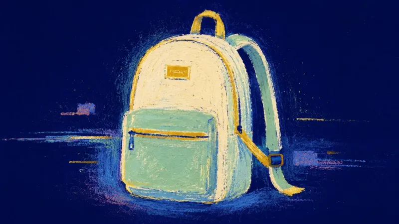 Balanced Carry A restored backpack with relaxed straps and clear structure, expressing boundaries, self-trust, and,