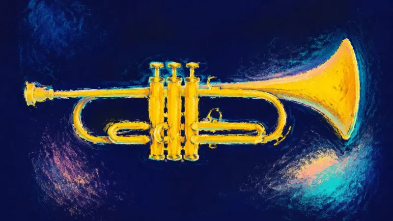 A trumpet restored to an open, balanced form, expressing self-trust, collaborative revision, and con