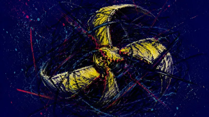 Crossed Momentum A visual metaphor for regret-driven choice paralysis, showing forward motion jammed into mental grid
