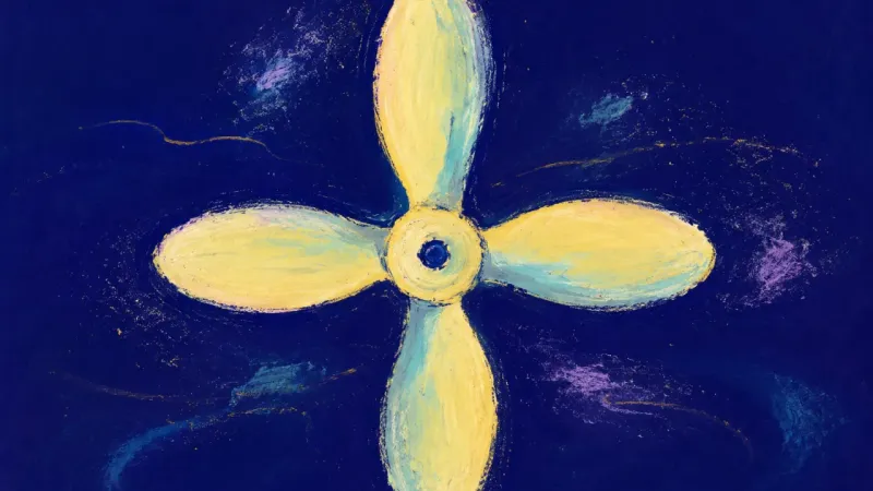 Steady Bearing A visual metaphor for calm self-trust, where a once-jammed decision regains balance, direction, and