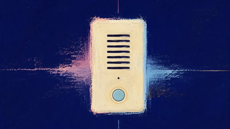 Clear Signal An abstract intercom restored to clean order, symbolizing direct communication, firm standards, and