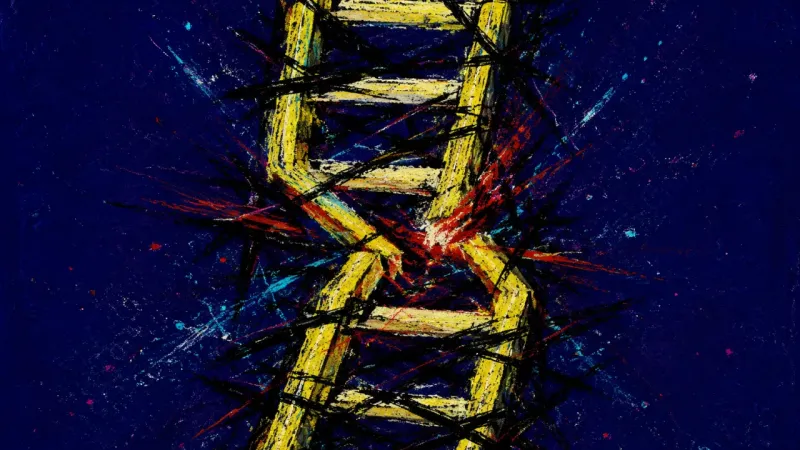Crooked Ascent A warped ladder tangled in violent marks, expressing insecurity, obsessive comparison, and theture