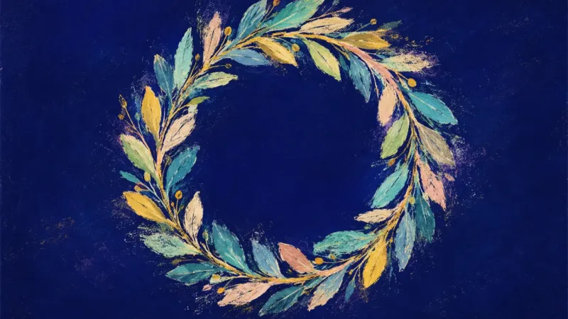 Wreath Restored A restored wreath with an open, balanced form, representing calm self-trust and steady momentum afte