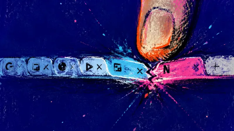 A fingertip drags one browser tab over another in a crowded tab row, capturing career decision paral