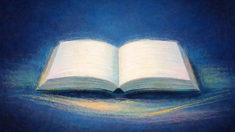 Open to Practice A book restored to an even open form, expressing self-respect, steady practice, and evaluation held,